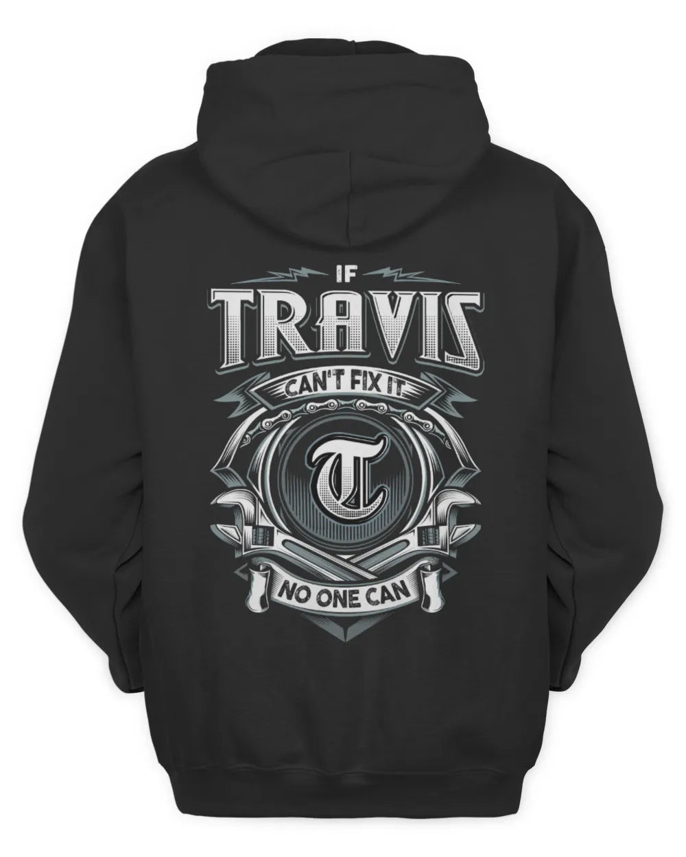 TRAVIS AP81-K4-626 - Personalized Ahmed Quote Apparel “If Ahmed Can't Fix It, No One Can” - Unisex Hoodie - Black