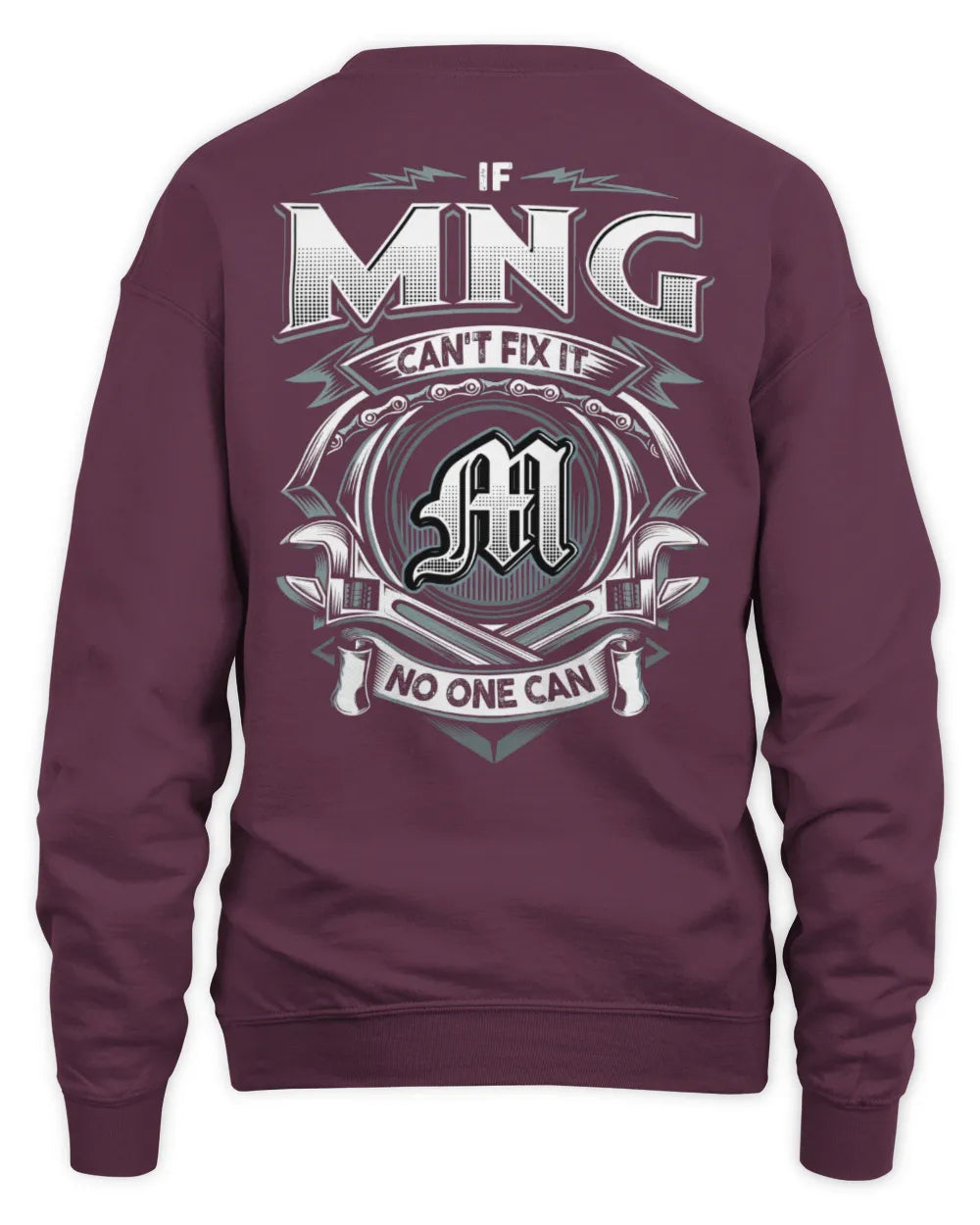 MNG AP81-K4-626 - Personalized Ahmed Quote Apparel “If Ahmed Can't Fix It, No One Can” - Unisex Sweatshirt - Maroon