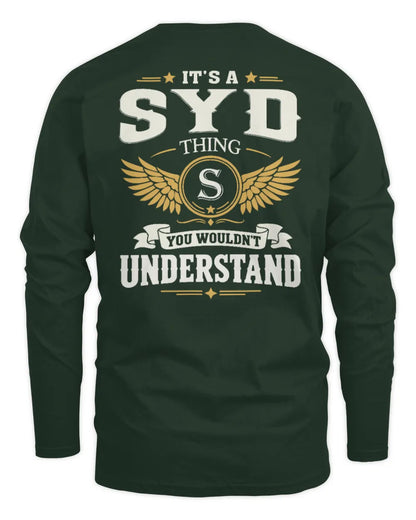 SYD KT06-M008 It’s a [NAME] Thing – You Wouldn’t Understand | Personalized Vintage T-Shirt - Men's Long Sleeved T-Shirt - Forest Green
