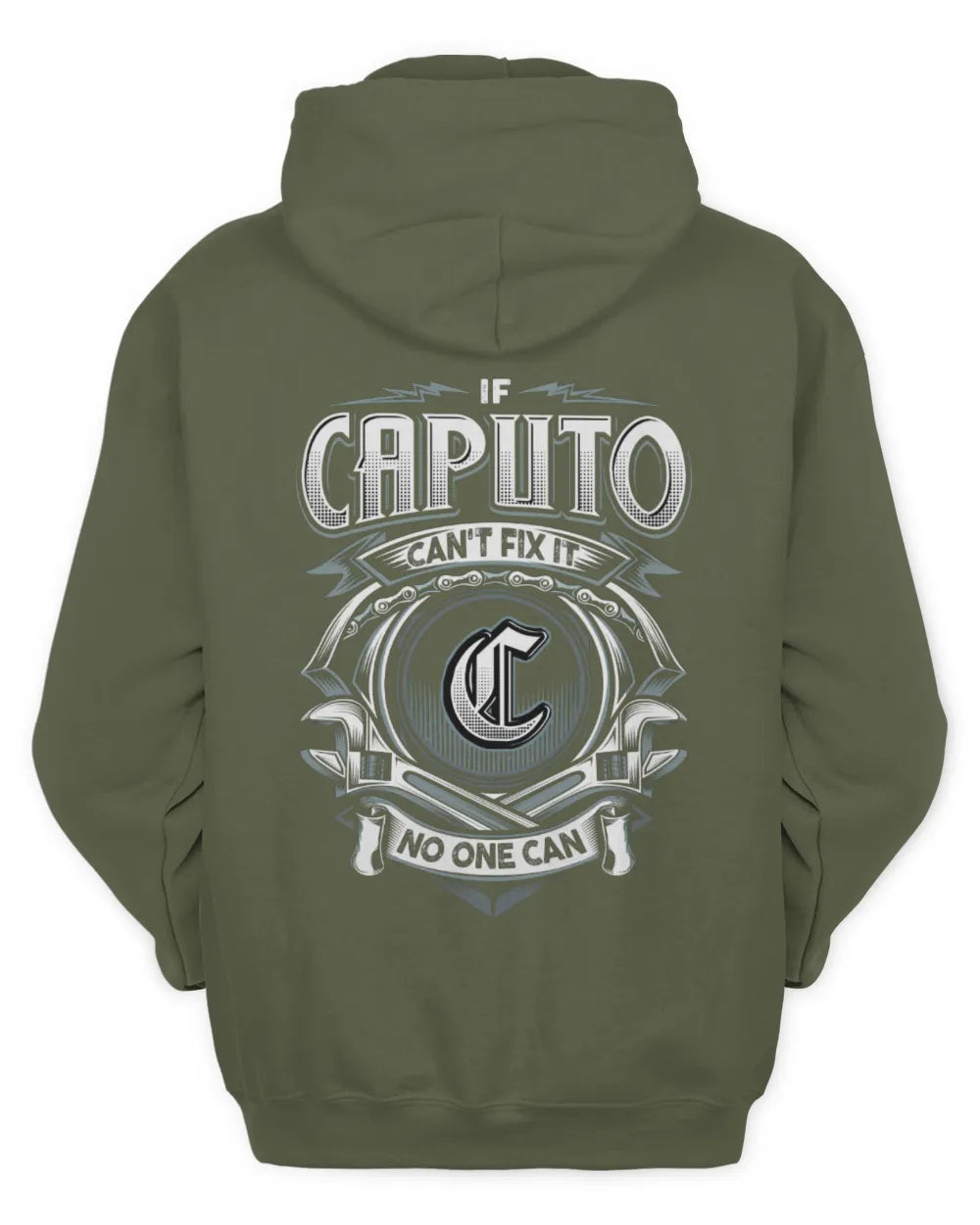 CAPUTO AP81-K4-626 - Personalized Ahmed Quote Apparel “If Ahmed Can't Fix It, No One Can” - Unisex Hoodie - Military Green