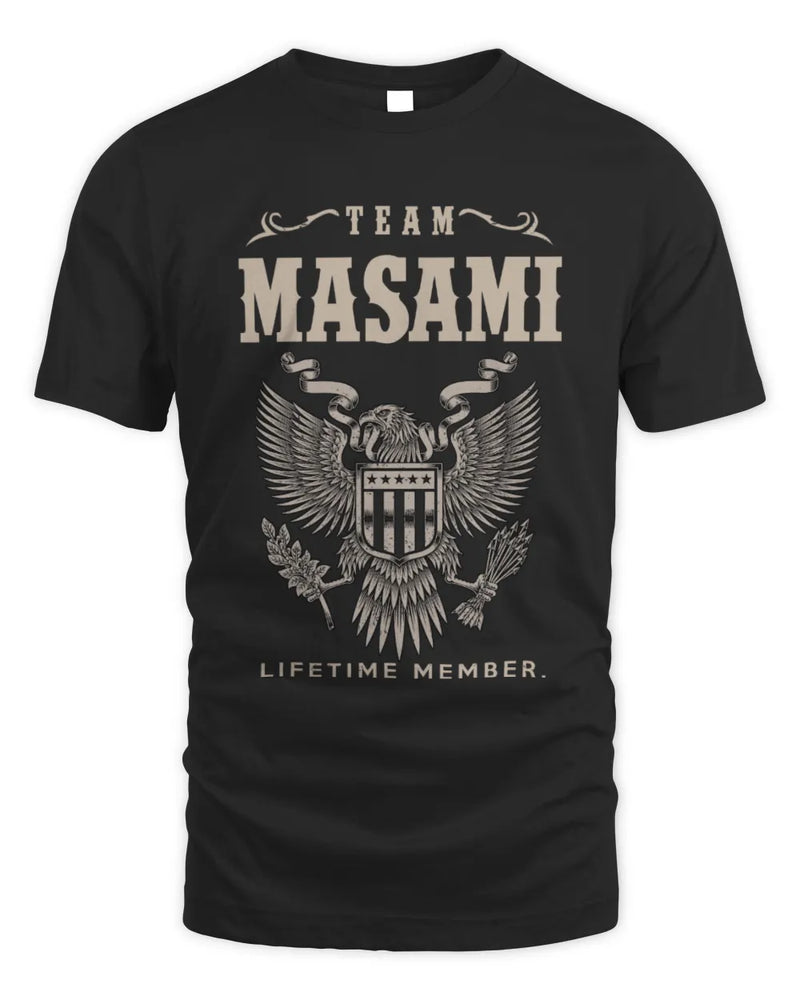 MASAMI TP06-K82 – Personalized Classic Style Apparel “Team NAME Lifetime Member” - Unisex Standard T-Shirt - Black