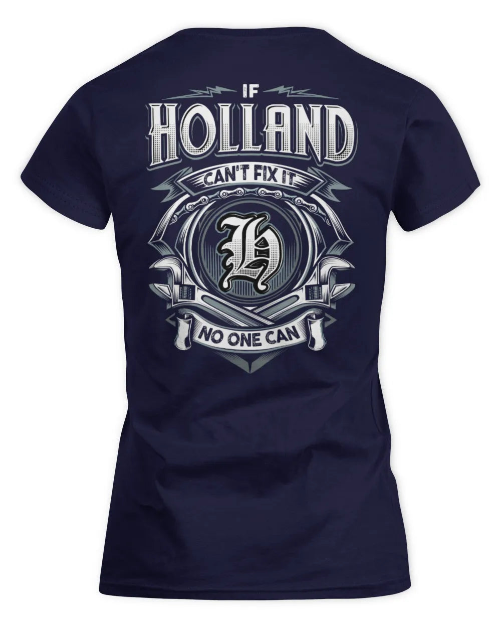 HOLLAND AP81-K4-626 - Personalized Ahmed Quote Apparel “If Ahmed Can't Fix It, No One Can” - Women's Standard T-Shirt - Navy