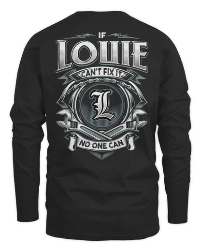 LOUIE AP81-K4-626 - Personalized Ahmed Quote Apparel “If Ahmed Can't Fix It, No One Can” - Men's Long Sleeved T-Shirt - Black
