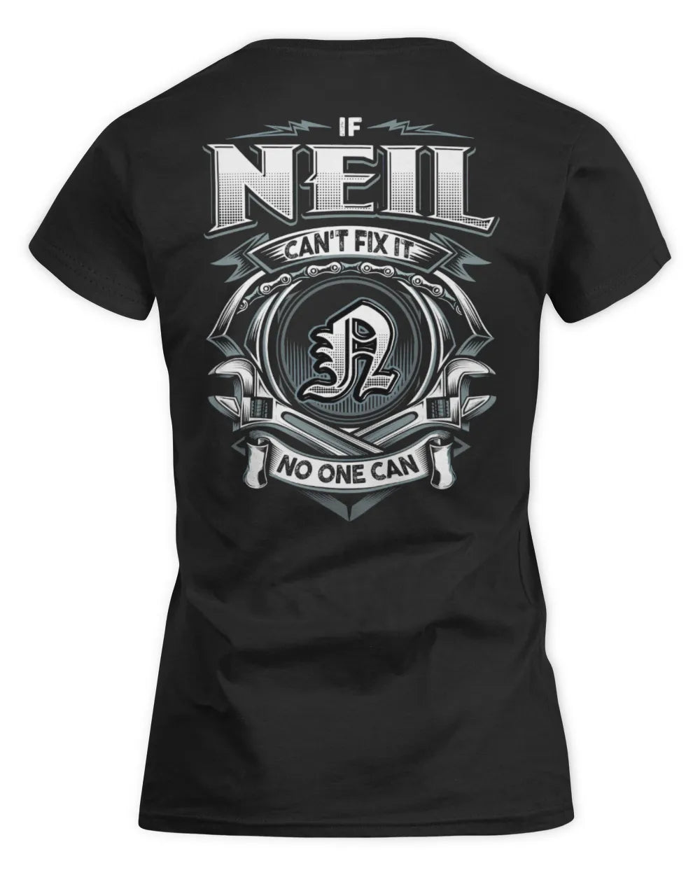 NEIL AP81-K4-626 - Personalized Ahmed Quote Apparel “If Ahmed Can't Fix It, No One Can” - Women's Standard T-Shirt - Black
