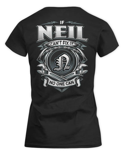 NEIL AP81-K4-626 - Personalized Ahmed Quote Apparel “If Ahmed Can't Fix It, No One Can” - Women's Standard T-Shirt - Black