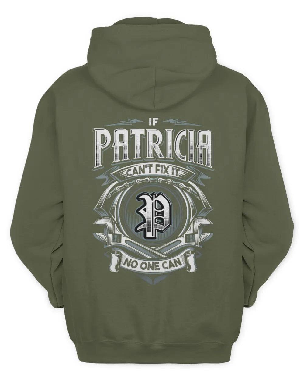 PATRICIA AP81-K4-626 - Personalized Ahmed Quote Apparel “If Ahmed Can't Fix It, No One Can” - Unisex Hoodie - Military Green