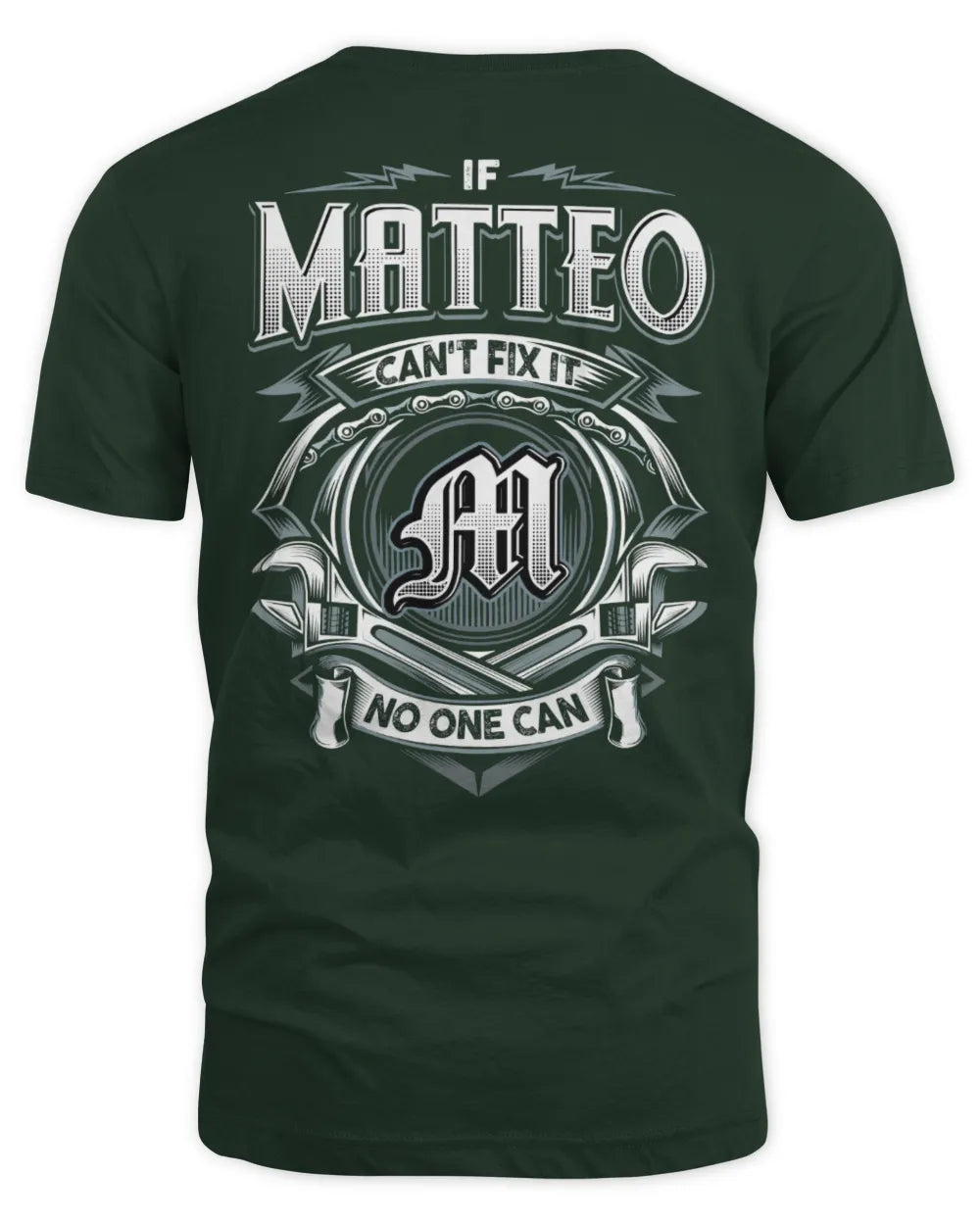 MATTEO AP81-K4-626 - Personalized Ahmed Quote Apparel “If Ahmed Can't Fix It, No One Can” - Unisex Standard T-Shirt - Forest Green