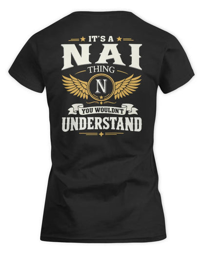 NAI KT06-M008 It’s a [NAME] Thing – You Wouldn’t Understand | Personalized Vintage T-Shirt - Women's Standard T-Shirt - Black