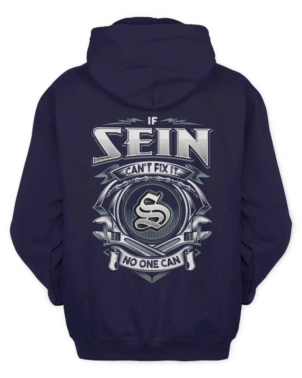 SEIN AP81-K4-626 - Personalized Ahmed Quote Apparel “If Ahmed Can't Fix It, No One Can” - Unisex Hoodie - Navy