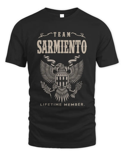 SARMIENTO TP06-K82 – Personalized Classic Style Apparel “Team NAME Lifetime Member” - Unisex Standard T-Shirt - Black