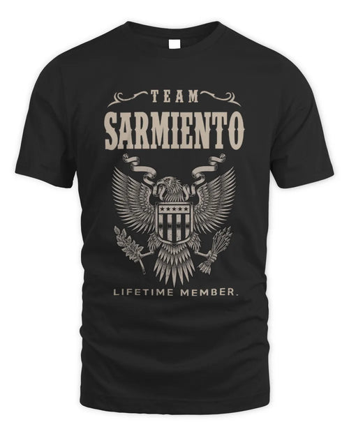 SARMIENTO TP06-K82 – Personalized Classic Style Apparel “Team NAME Lifetime Member” - Unisex Standard T-Shirt - Black