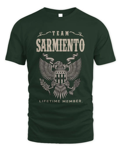SARMIENTO TP06-K82 – Personalized Classic Style Apparel “Team NAME Lifetime Member” - Unisex Standard T-Shirt - Forest Green