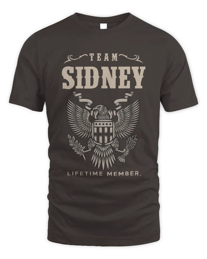 SIDNEY TP06-K82 – Personalized Classic Style Apparel “Team NAME Lifetime Member” - Unisex Standard T-Shirt - Dark Chocolate