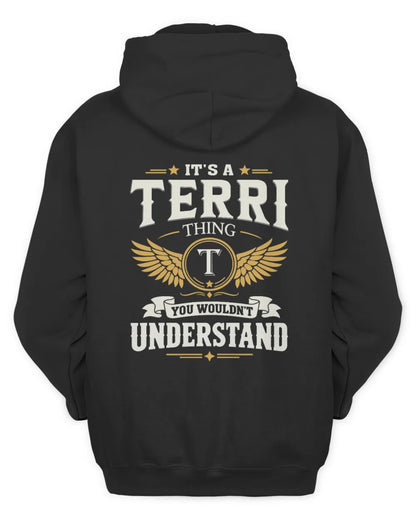 TERRI KT06-M008 It’s a [NAME] Thing – You Wouldn’t Understand | Personalized Vintage T-Shirt - Unisex Hoodie - Black