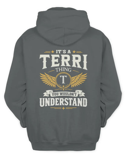 TERRI KT06-M008 It’s a [NAME] Thing – You Wouldn’t Understand | Personalized Vintage T-Shirt - Unisex Hoodie - Charcoal