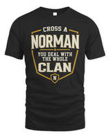 NORMAN NT1-K008 Cross A/An NAME, You Deal With the Whole Clan | Personalized Vintage T-Shirt - Unisex Standard T-Shirt - Black