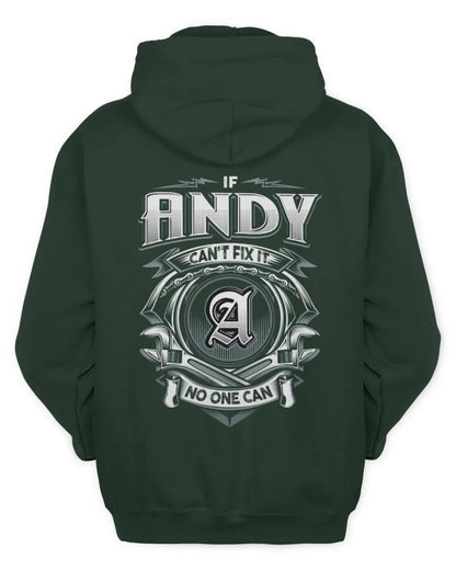 ANDY AP81-K4-626 - Personalized Ahmed Quote Apparel “If Ahmed Can't Fix It, No One Can” - Unisex Hoodie - Forest Green