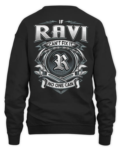 RAVI AP81-K4-626 - Personalized Ahmed Quote Apparel “If Ahmed Can't Fix It, No One Can” - Unisex Sweatshirt - Black