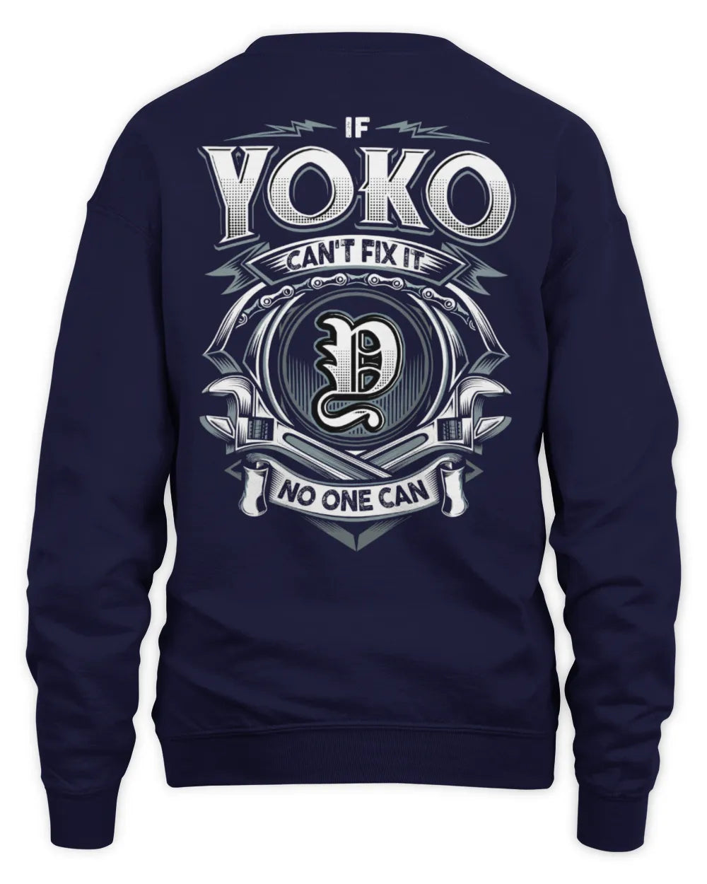 YOKO AP81-K4-626 - Personalized Ahmed Quote Apparel “If Ahmed Can't Fix It, No One Can” - Unisex Sweatshirt - Navy