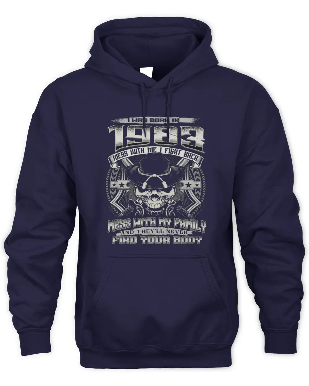 1983 HH89-K2 – Protective Family Quote T-Shirt - Unisex Hoodie - Navy