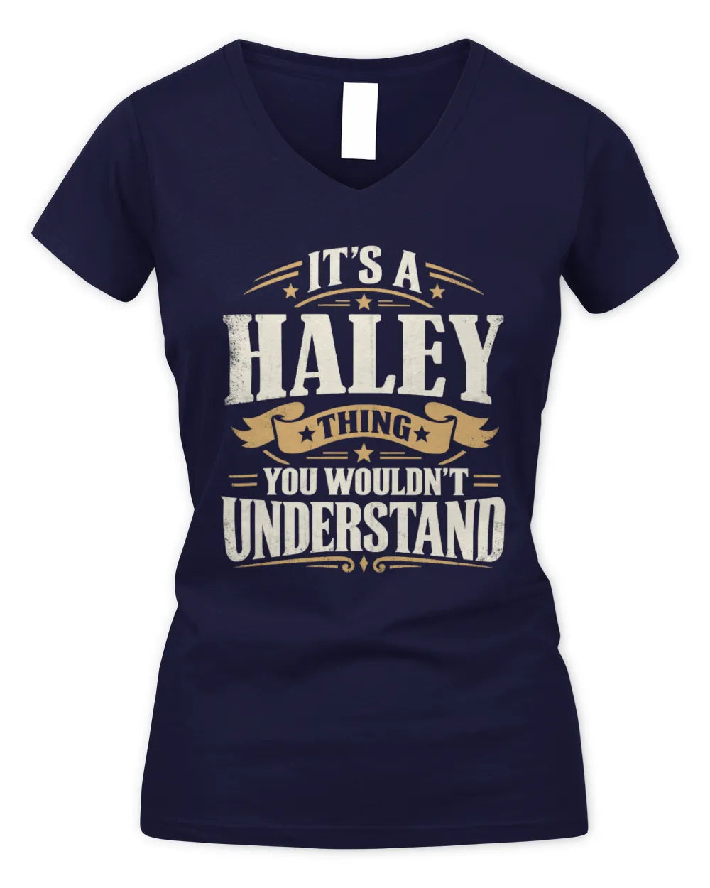 HALEY P08 TH51 - Personalized “It’s a/an [NAME] Thing – You Wouldn’t Understand” Shirt - Women's V-Neck T-Shirt - Navy