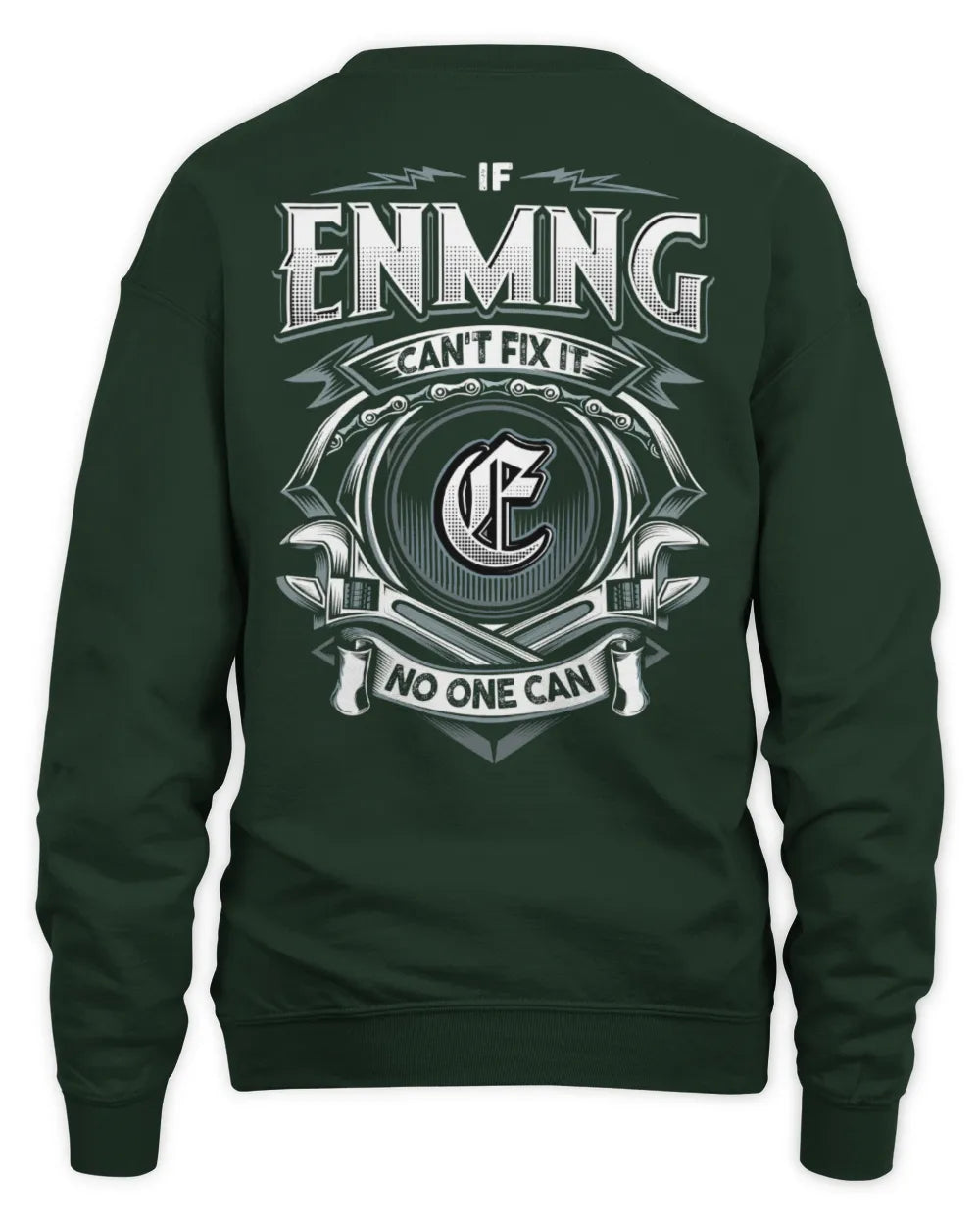 ENMNG AP81-K4-626 - Personalized Ahmed Quote Apparel “If Ahmed Can't Fix It, No One Can” - Unisex Sweatshirt - Forest Green