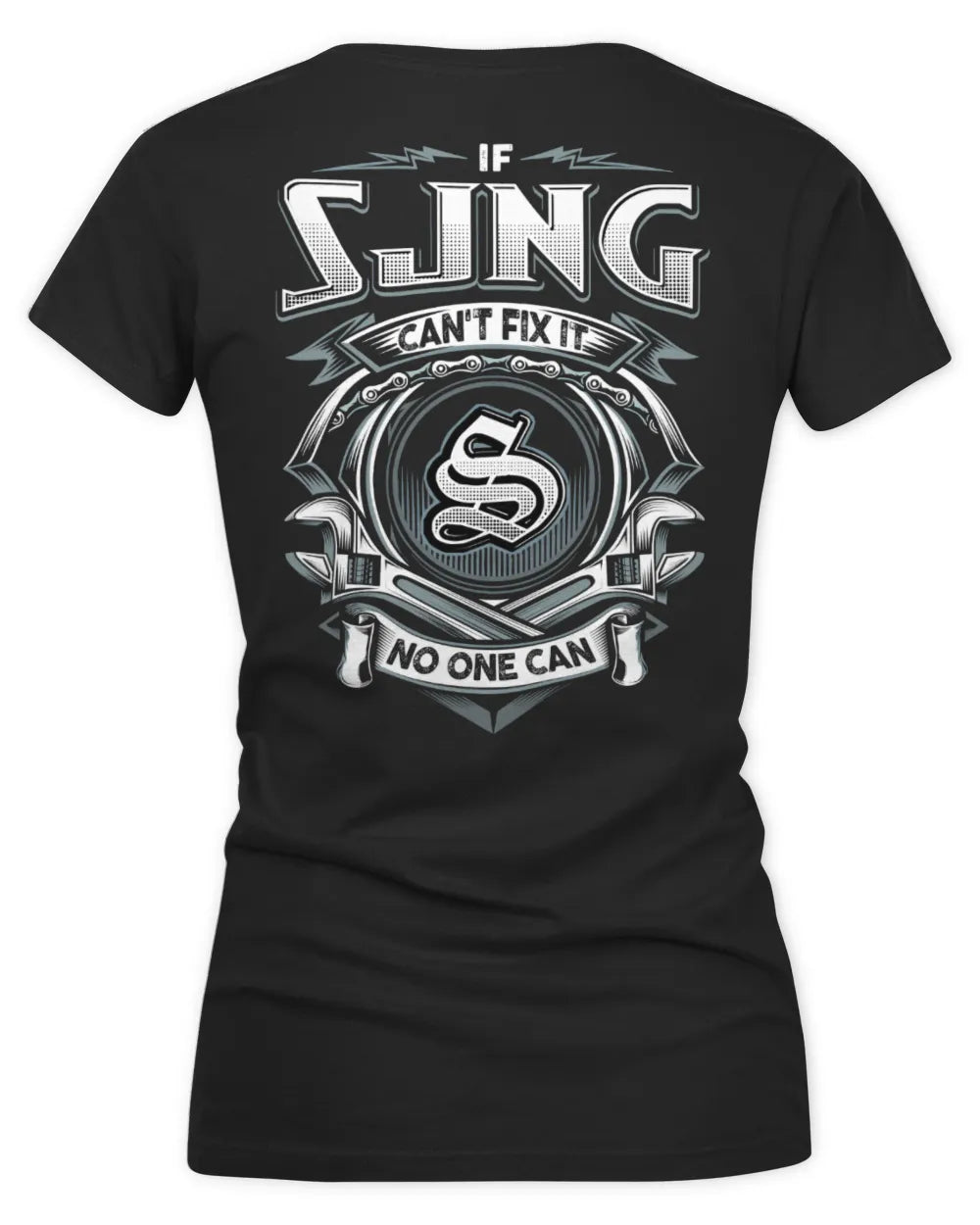 SJNG AP81-K4-626 - Personalized Ahmed Quote Apparel “If Ahmed Can't Fix It, No One Can” - Women's V-Neck T-Shirt - Black