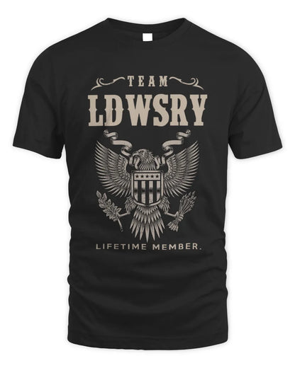 LDWSRY TP06-K82 – Personalized Classic Style Apparel “Team NAME Lifetime Member” - Unisex Standard T-Shirt - Black