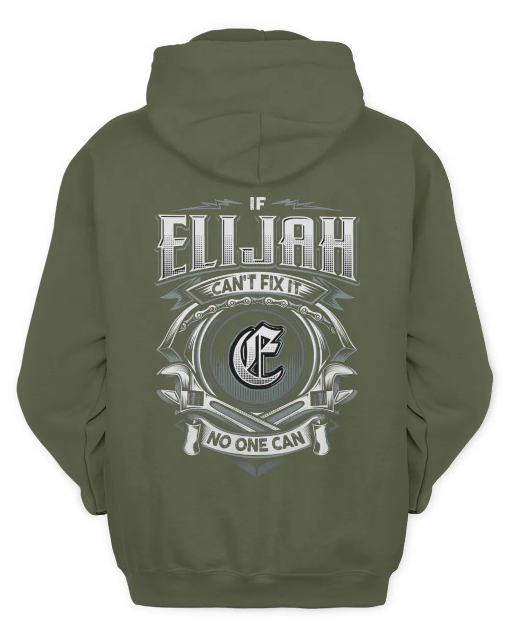 ELIJAH AP81-K4-626 - Personalized Ahmed Quote Apparel “If Ahmed Can't Fix It, No One Can” - Unisex Hoodie - Military Green