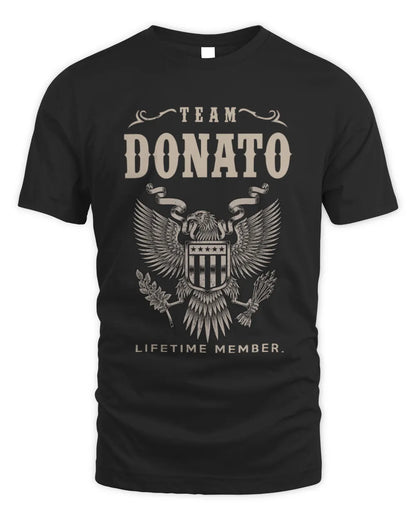 DONATO TP06-K82 – Personalized Classic Style Apparel “Team NAME Lifetime Member” - Unisex Standard T-Shirt - Black