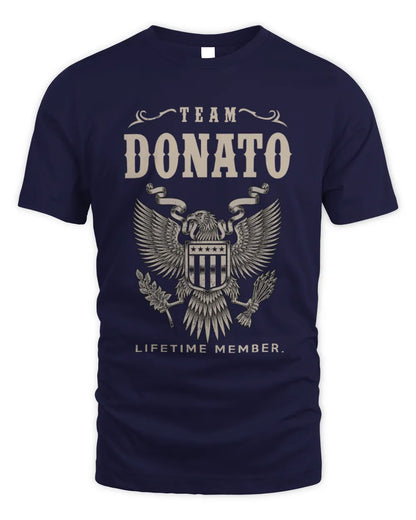 DONATO TP06-K82 – Personalized Classic Style Apparel “Team NAME Lifetime Member” - Unisex Standard T-Shirt - Navy