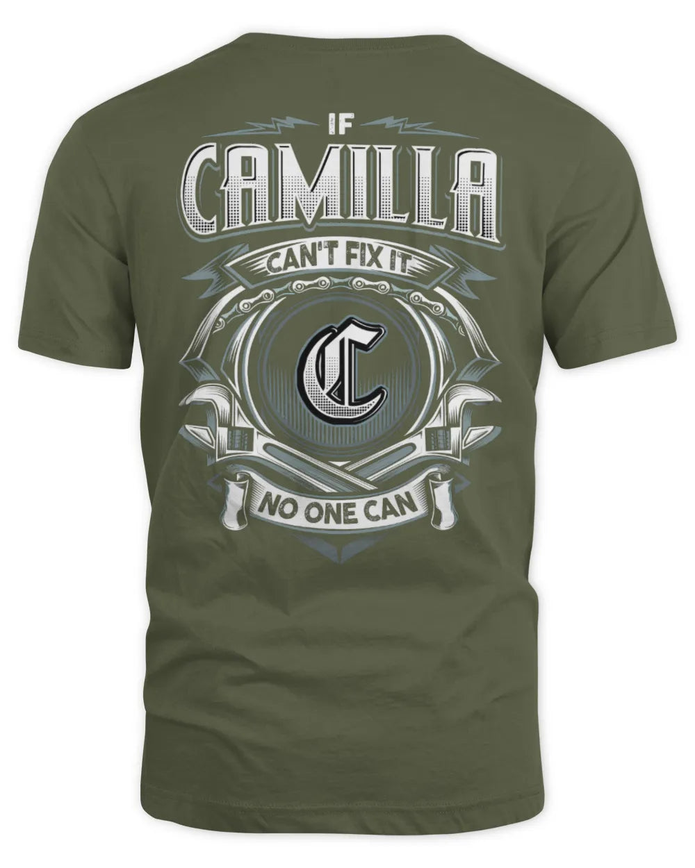 CAMILLA AP81-K4-626 - Personalized Ahmed Quote Apparel “If Ahmed Can't Fix It, No One Can” - Unisex Standard T-Shirt - Military Green