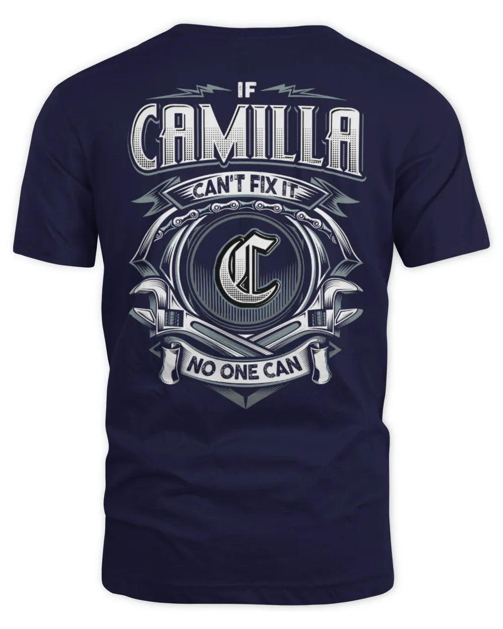 CAMILLA AP81-K4-626 - Personalized Ahmed Quote Apparel “If Ahmed Can't Fix It, No One Can” - Unisex Standard T-Shirt - Navy