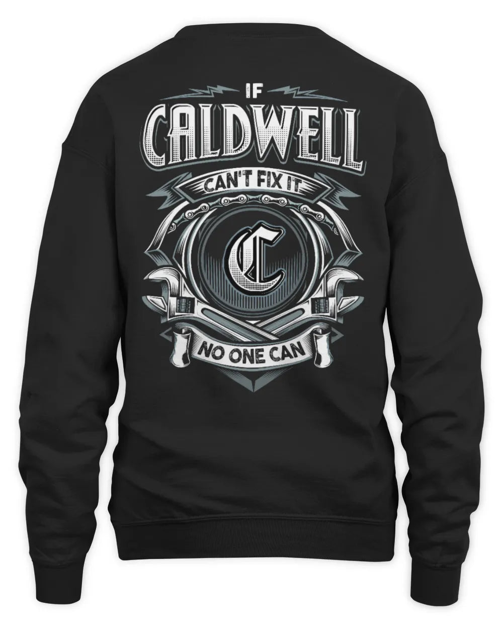 CALDWELL AP81-K4-626 - Personalized Ahmed Quote Apparel “If Ahmed Can't Fix It, No One Can” - Unisex Sweatshirt - Black
