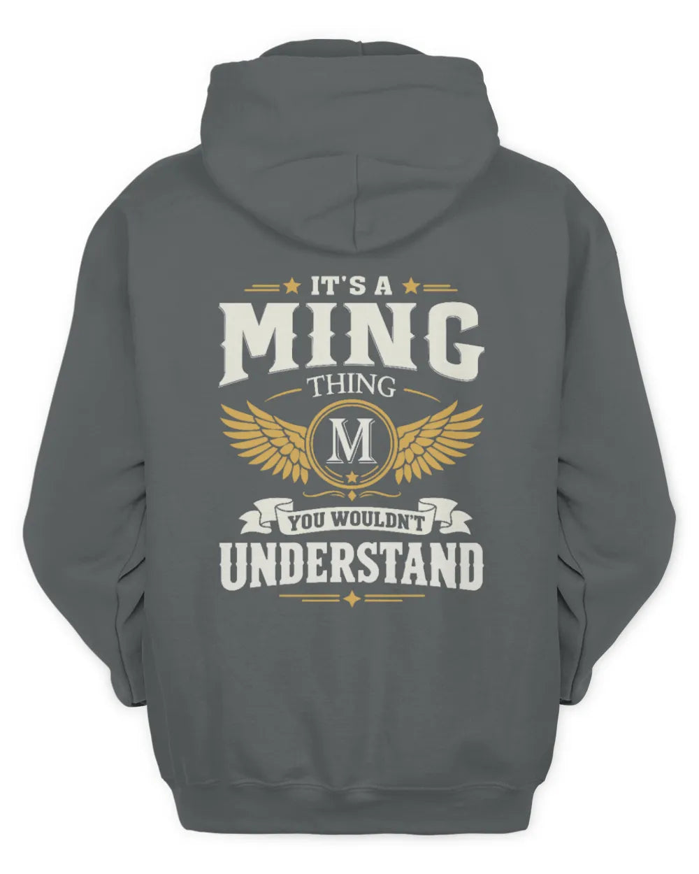 MING KT06-M008 It’s a [NAME] Thing – You Wouldn’t Understand | Personalized Vintage T-Shirt - Unisex Hoodie - Charcoal