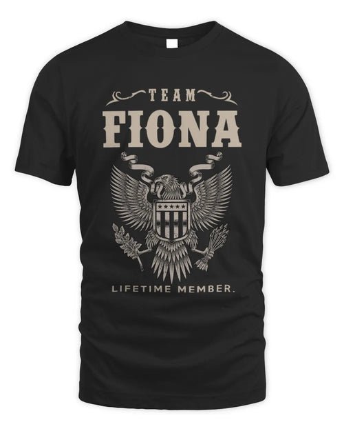 FIONA TP06-K82 – Personalized Classic Style Apparel “Team NAME Lifetime Member” - Unisex Standard T-Shirt - Black