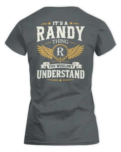 RANDY KT06-M008 It’s a [NAME] Thing – You Wouldn’t Understand | Personalized Vintage T-Shirt - Women's Standard T-Shirt - Charcoal