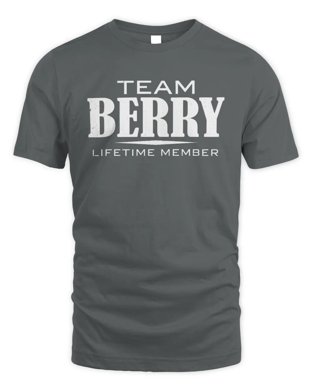 BERRY BL62-K4-128 - Personalized “Team NAME Lifetime Member” - Unisex Standard T-Shirt - Charcoal