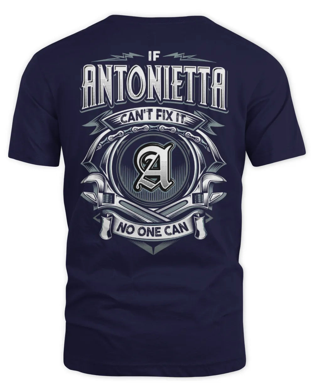 ANTONIETTA AP81-K4-626 - Personalized Ahmed Quote Apparel “If Ahmed Can't Fix It, No One Can” - Unisex Standard T-Shirt - Navy