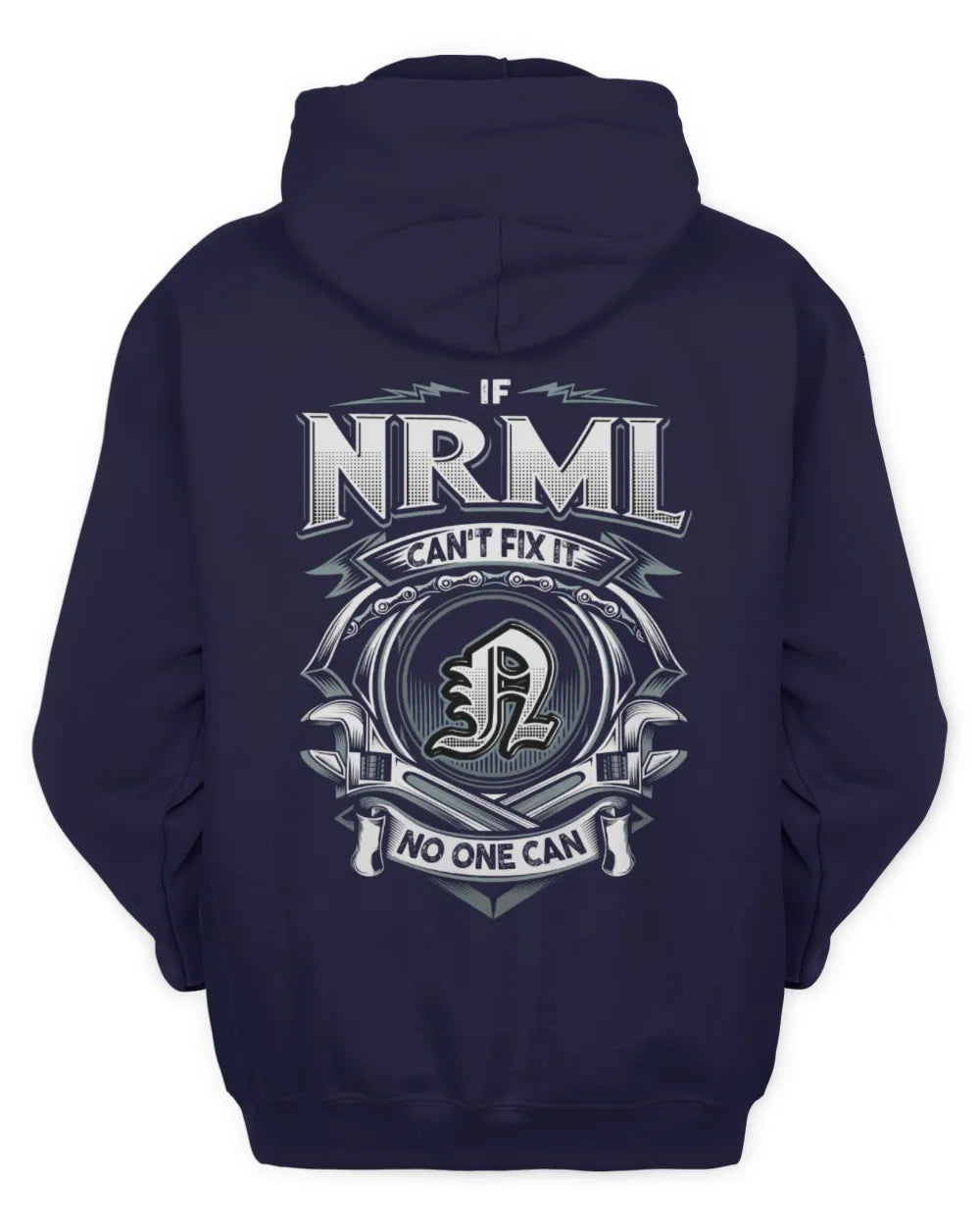 NRML AP81-K4-626 - Personalized Ahmed Quote Apparel “If Ahmed Can't Fix It, No One Can” - Unisex Hoodie - Navy