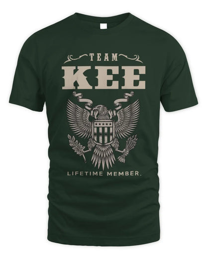 KEE TP06-K82 – Personalized Classic Style Apparel “Team NAME Lifetime Member” - Unisex Standard T-Shirt - Forest Green