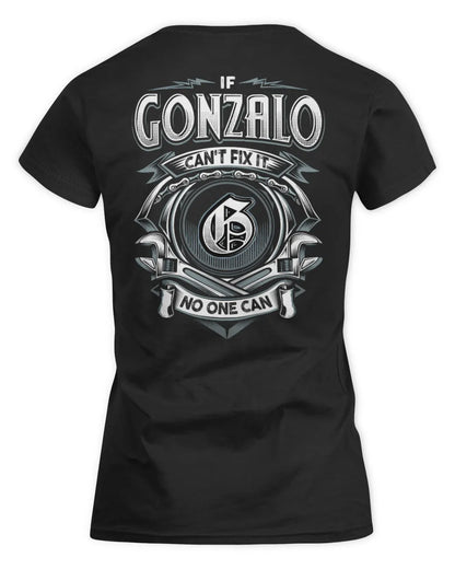 GONZALO AP81-K4-626 - Personalized Ahmed Quote Apparel “If Ahmed Can't Fix It, No One Can” - Women's Standard T-Shirt - Black
