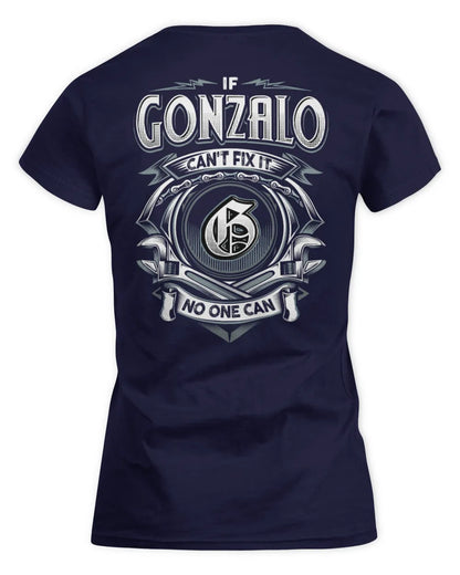 GONZALO AP81-K4-626 - Personalized Ahmed Quote Apparel “If Ahmed Can't Fix It, No One Can” - Women's Standard T-Shirt - Navy
