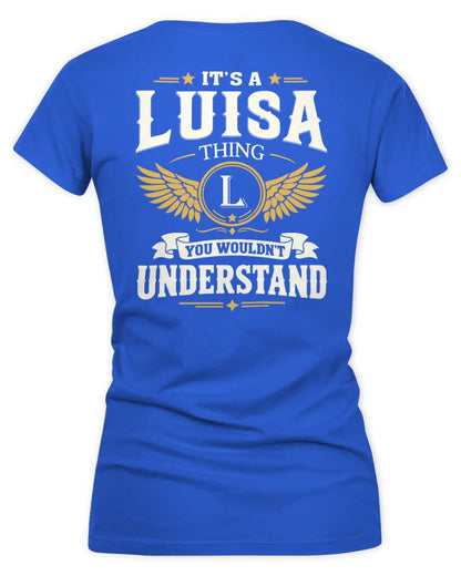 LUISA KT06-M008 It’s a [NAME] Thing – You Wouldn’t Understand | Personalized Vintage T-Shirt - Women's V-Neck T-Shirt - Royal