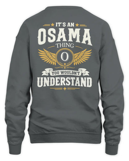 OSAMA KT06-M008 It’s a [NAME] Thing – You Wouldn’t Understand | Personalized Vintage T-Shirt - Unisex Sweatshirt - Charcoal