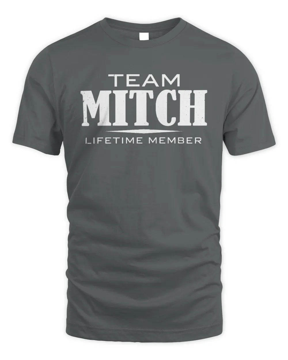 MITCH BL62-K4-128 - Personalized “Team NAME Lifetime Member” - Unisex Standard T-Shirt - Charcoal
