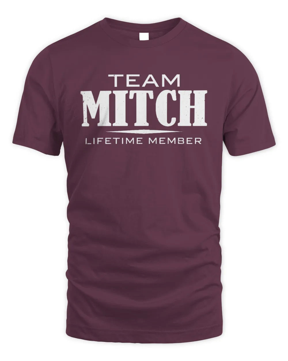 MITCH BL62-K4-128 - Personalized “Team NAME Lifetime Member” - Unisex Standard T-Shirt - Maroon