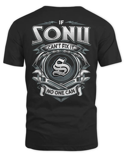 SONU AP81-K4-626 - Personalized Ahmed Quote Apparel “If Ahmed Can't Fix It, No One Can” - Unisex Standard T-Shirt - Black