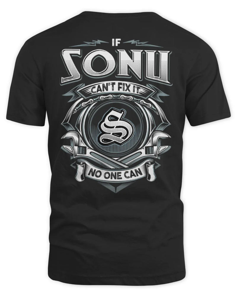 SONU AP81-K4-626 - Personalized Ahmed Quote Apparel “If Ahmed Can't Fix It, No One Can” - Unisex Standard T-Shirt - Black