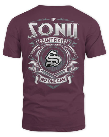 SONU AP81-K4-626 - Personalized Ahmed Quote Apparel “If Ahmed Can't Fix It, No One Can” - Unisex Standard T-Shirt - Maroon